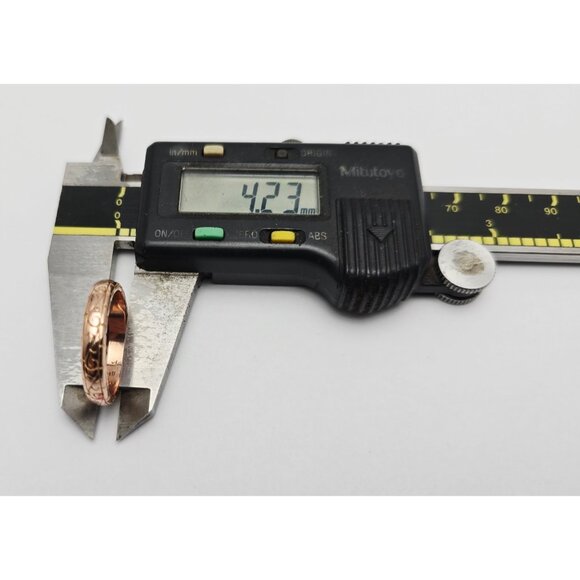 Beautiful 14K Karat Solid Rose Gold Designer Textured Wedding Ring Band - Size 8 - Picture 12 of 13